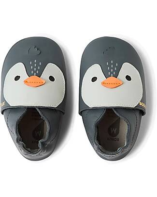 Bobux Soft Sole Shoe - Skipper - Charcoal - the Next Best thing After Bare Feet! Soft Sole Shoes