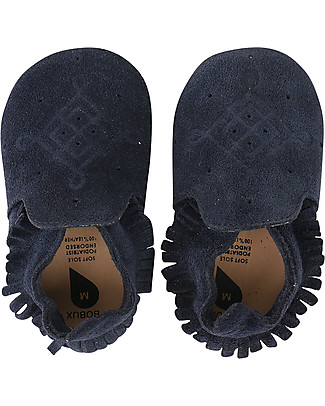 Bobux Soft Sole Suede Moccassin, Navy - 3-6 years Bobux Soft Sole