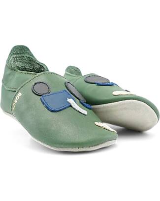 Bobux Soft Sole - Tracks - Olive - The next best thing after bare feet! Soft Sole Shoes