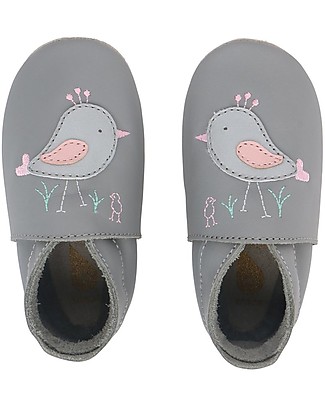 Bobux Soft Sole - Tweet Gull Grey - The next best thing after bare feet! Bobux Soft Sole
