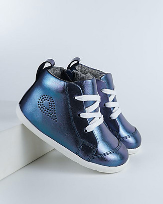 Bobux Step Up Alley-Oop Shoe - Navy - Metallic Shoes