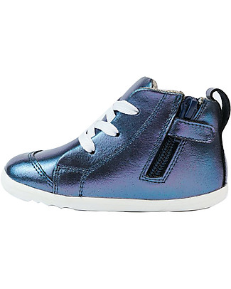 Bobux Step Up Alley-Oop Shoe - Navy - Metallic Shoes