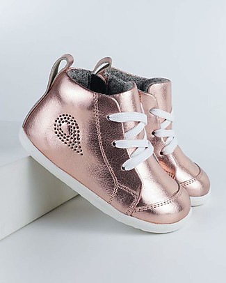 Bobux Step Up Alley-Oop Shoe - Rose Gold - Metallic Shoes