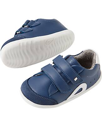 Bobux Step Up Blaze Shoes - Vintage Indigo - Premium Leather - First Steps Shoes