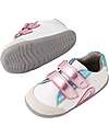 Bobux Step Up Blaze Shoes - White and Pink Metallic - Premium Leather - First Steps Shoes