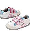 Bobux Step Up Blaze Shoes - White and Pink Metallic - Premium Leather - First Steps Shoes