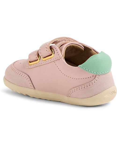 Bobux Step Up Champ Chalk Shoes - Ballet Pink Hemlock - First Steps Shoes