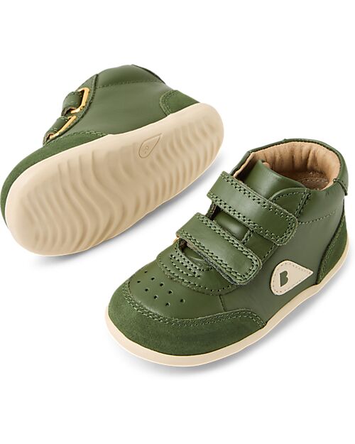 Bobux Step Up Champ High Shoes - Bronze Green - First Steps Shoes