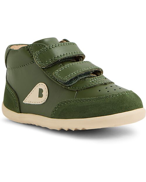 Bobux Step Up Champ High Shoes - Bronze Green - First Steps Shoes