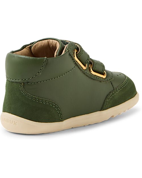 Bobux Step Up Champ High Shoes - Bronze Green - First Steps Shoes