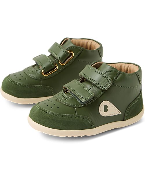 Bobux Step Up Champ High Shoes - Bronze Green - First Steps Shoes