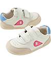 Bobux Step Up Champ Shoes - Chalk White and Pink Lemonade - First Steps Shoes