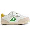 Bobux Step Up Champ Shoes - Chalk White and Retro Green - First Steps Shoes