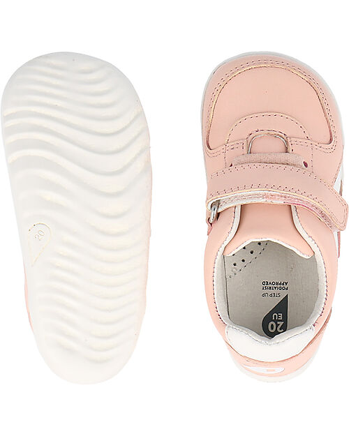 Bobux Step Up Comet Shoe - Seashell/White - First Steps Sneakers