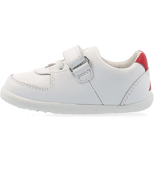 Bobux Step Up Comet Shoe - White and Red - First Steps Shoes