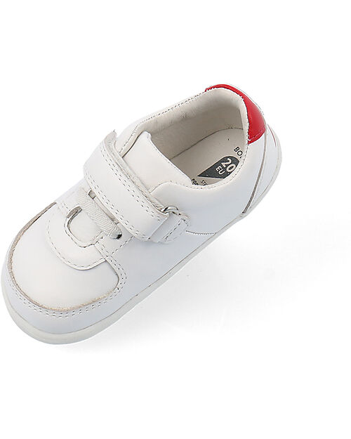 Bobux Step Up Comet Shoe - White and Red - First Steps Shoes