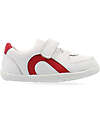 Bobux Step Up Comet Shoe - White and Red - First Steps Shoes