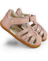 Bobux Step-Up Cross Jump Sandal - Dusk Pearl + Rose Gold - Flexible Sole for First Steps Sandals