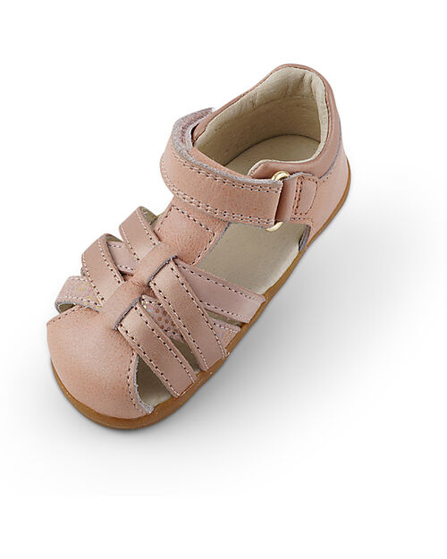 Bobux Step-Up Cross Jump Sandal - Dusk Pearl + Rose Gold - Flexible Sole for First Steps Sandals