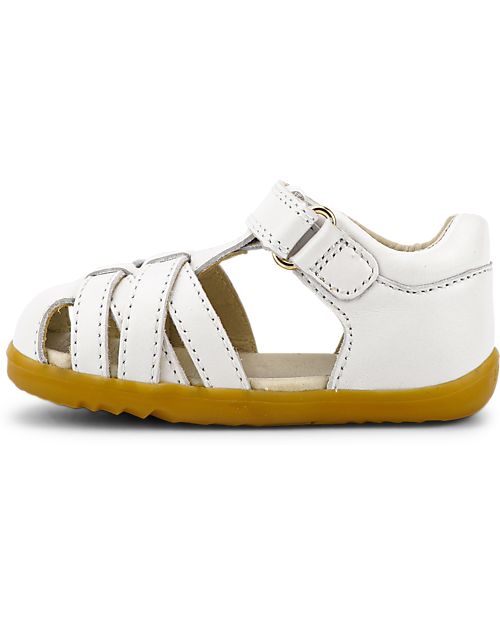 Bobux Step-Up Cross Jump Sandal - White - Flexible Sole for First Steps Sandals