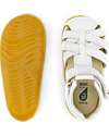 Bobux Step-Up Cross Jump Sandal - White - Flexible Sole for First Steps Sandals