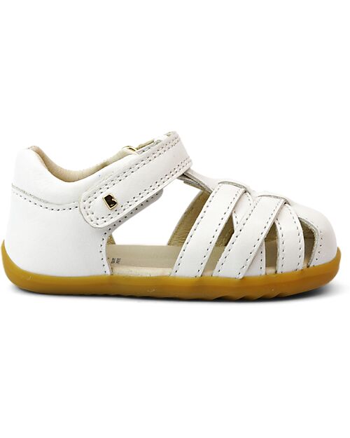 Bobux Step-Up Cross Jump Sandal - White - Flexible Sole for First Steps Sandals