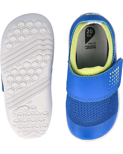 Bobux Step Up Dimension III Shoe - Snorkel Blue and Sunny Lime - First Steps Shoes