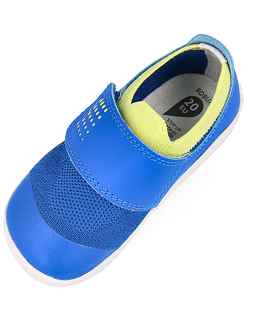 Bobux Step Up Dimension III Shoe - Snorkel Blue and Sunny Lime - First Steps Shoes