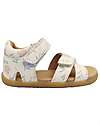 Bobux Step Up Flora Sandals - White Floral - Premium Leather - First Steps Shoes