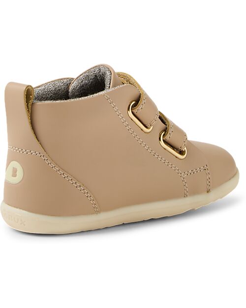Bobux Step Up Grass Court High - Warm Taupe - First Walkers Shoes