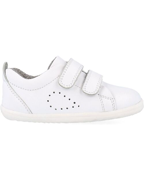 Bobux Step Up Grass Court Shoes - Optical White - First Steps Shoes