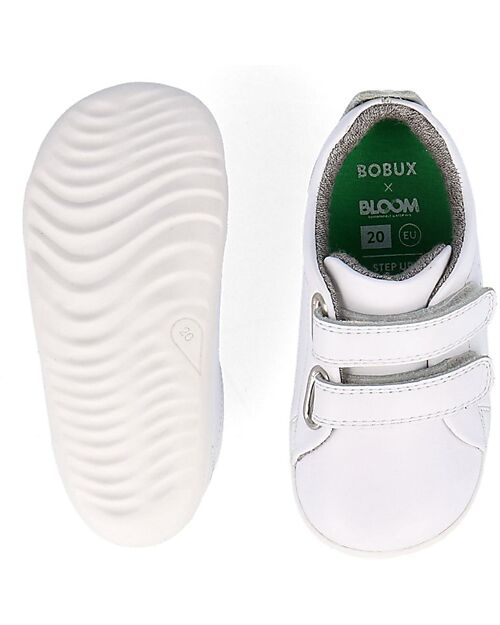 Bobux Step Up Grass Court Shoes - Optical White - First Steps Shoes