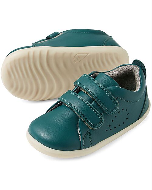Bobux Step-Up Grass Court Shoes - Rainforest - Premium Leather - Perfect for First Steps! Shoes