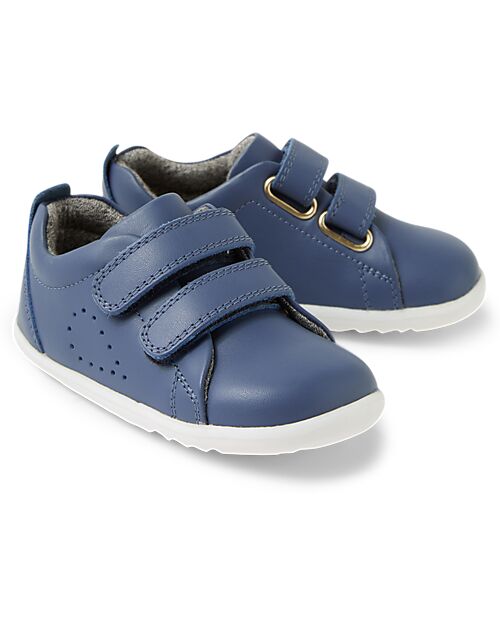 Bobux Step-Up Grass Court Shoes - Vintage Indigo - Premium Leather - Perfect for First Steps! Shoes