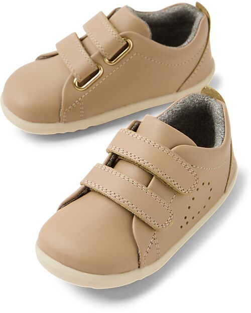 Bobux Step-Up Grass Court Shoes - Warm Taupe - Premium Leather - Perfect for First Steps! Shoes