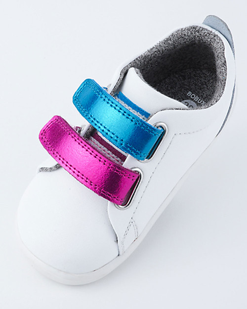 Bobux Step-Up Grass Court Switch Shoe - White - Interchangeable Straps! Sneakers
