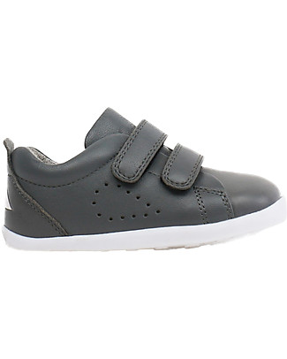 Bobux Step-Up Grass Court Trainer, Smoke - Ultra flexible, Perfect for First Steps! Shoes