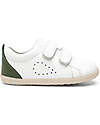 Bobux Step Up Grass Court - White and Forest - First Steps Sneakers