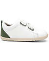 Bobux Step Up Grass Court - White and Forest - First Steps Sneakers