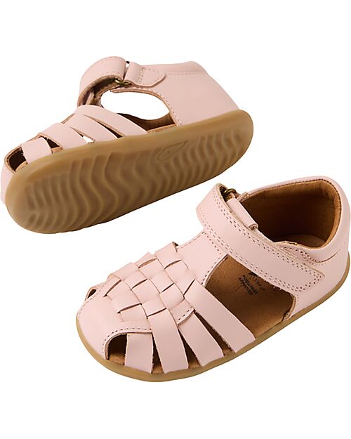 Bobux Step Up Harbor Sandals - Ballet Pink - Premium Leather - First Steps Sandals