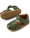 Bobux Step Up Harbor Sandals - Bronze Green - Premium Leather - First Steps Sandals
