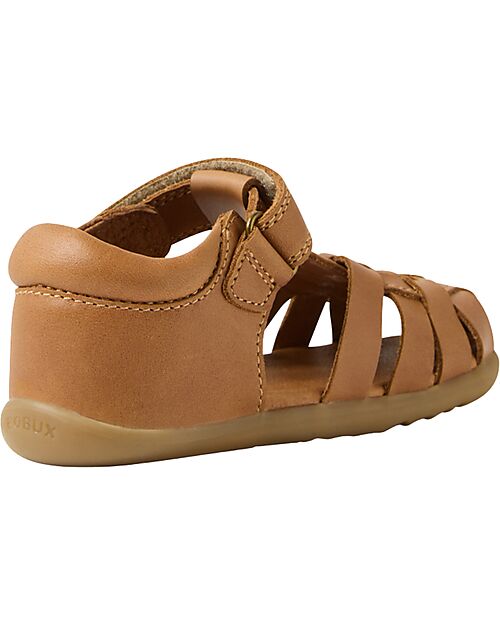 Bobux Step Up Harbor Sandals - Caramel - Premium Leather - First Steps Sandals