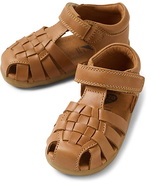 Bobux Step Up Harbor Sandals - Caramel - Premium Leather - First Steps Sandals