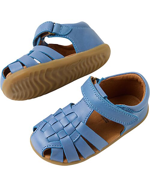 Bobux Step Up Harbor Sandals - Coronet Blue - Premium Leather - First Steps Sandals