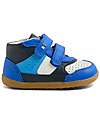 Bobux Step Up Harley Shoes - Dazzling Blue and White - Premium Leather - First Steps Sneakers