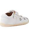 Bobux Step Up Heather Sandals - White - Carved Flowers - Premium Leather - First Steps Sandals