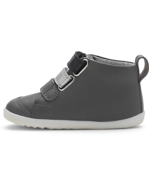 Bobux Step Up Hi Court Switch - Smoke - Super Flexible Outsole Shoes