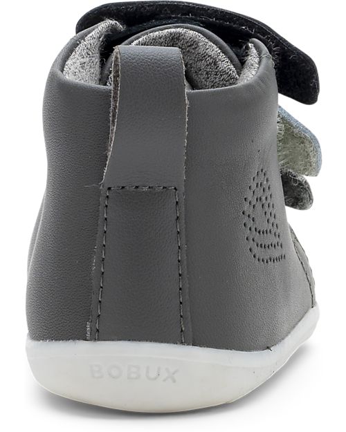 Bobux Step Up Hi Court Switch - Smoke - Super Flexible Outsole Shoes