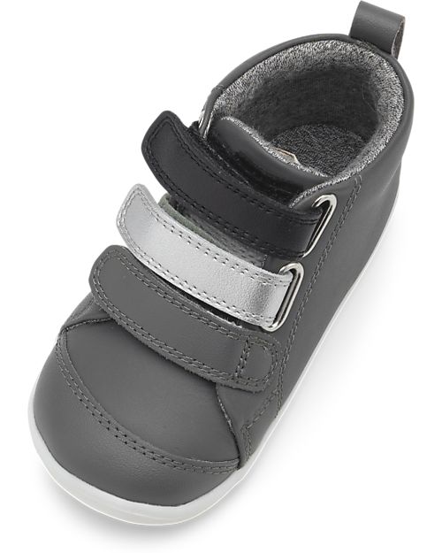 Bobux Step Up Hi Court Switch - Smoke - Super Flexible Outsole Shoes