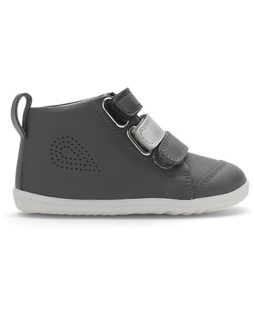 Bobux Step Up Hi Court Switch - Smoke - Super Flexible Outsole Shoes
